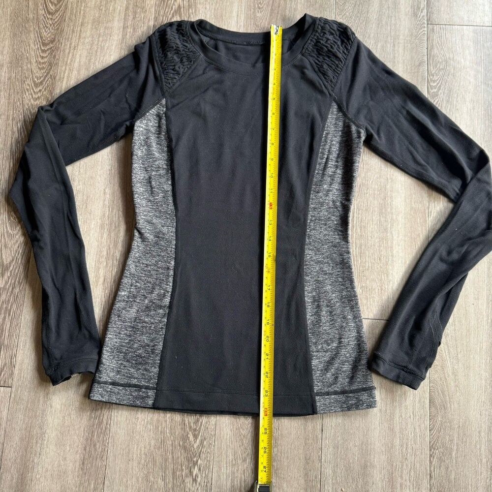 Lululemon Swiftly Tech Colorblock Long Sleeved Top Size 4 Athleisure Active Yoga - Picture 9 of 16